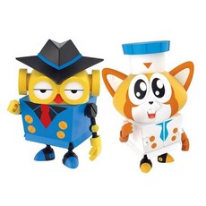 BANDAI 萬代 皮卡欽機器人間諜貓頭鷹詹姆斯和浣熊帕蒂塑膠模型套裝 BD224037, 1套