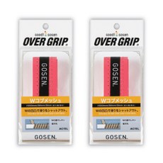 고센 스파이럴 더블 배드민턴그립 AC-15L 2p, 핑크, 1세트