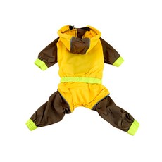 DM I Love Pet 螢光線條全罩式雨衣, 黃色