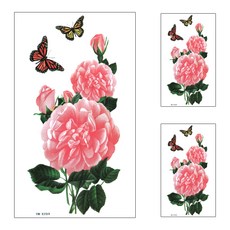 파티복닷컴 긴팔 플라워 타투스티커, YMX284, 3개입