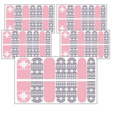 ARYKO 冬季物語指甲貼紙組, S1185, 5個