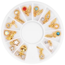 MEIBROWN 羽毛流蘇美甲鑽飾組 M02163, 混合顏色, 1個