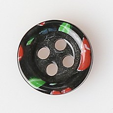 HR大鈕扣 特比利西 NO26 鈕扣 11mm, 混合顏色, 12個