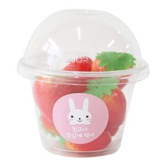 에이치씨엔 투명머핀컵 50p + 돔뚜껑50p + 스티커 토끼 친구야맛있게먹어 54p, 1세트