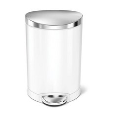 simplehuman 腳踏式垃圾桶 CW1835CB 6L, 白色的, 1個