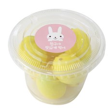 에이치씨엔 투명머핀컵 50p + 평면뚜껑50p + 스티커 토끼 친구야맛있게먹어 54p, 1세트