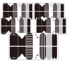 아리코 겨울이야기 손톱스티커, S1198, 5개입