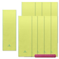 Songwol 松月 Arnaldo Bassini運動毛巾 淺綠色 10入+素色純棉毛巾 紫紅色, 混色, 1組