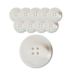 時尚焦點 Pleco鈕扣 28mm, WT, 10個
