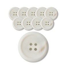 時尚焦點 Kotra 霧面鈕扣 28mm, WT, 10個