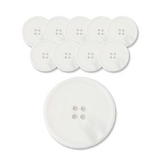 패션포인트 스텝단추 35mm, WT, 10개입