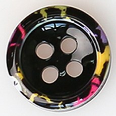 HR大鈕扣 Yaren 鈕扣 NO1 11mm, 混合顏色, 12個