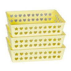 心籃中的裝飾品, 黃色的, 3個