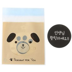 動物餅乾包裝袋 小狗 100入+黑色 100入, 1套