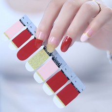 ARYKO 真實指甲油美甲貼 SQ1009, 混合色, 10個