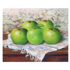 KM ELLIE 3D 高麗藝術青蘋果 60 x 50cm珠寶十字繡 DIY 套件, 混色, 1套