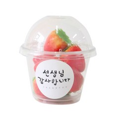 에이치씨엔 투명머핀컵 소 50p + 돔뚜껑 50p + 스티커 캘리선생님원형 감사 화이트 50p, 1세트