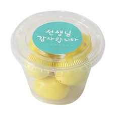 에이치씨엔 투명머핀컵 소 50p + 평면뚜껑 50p + 스티커 캘리선생님원형 감사 핑크 25p + 민트 25p, 1세트