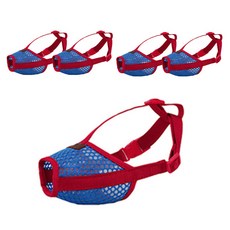 APRIL16 狗狗訓練用網狀嘴套 XL, 紅色 + 藍色, 5個