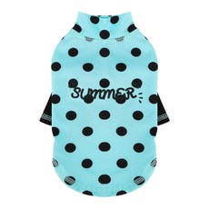 PUPPY ANGEL 寵物夏季點點防磨衣, 708 BLUE