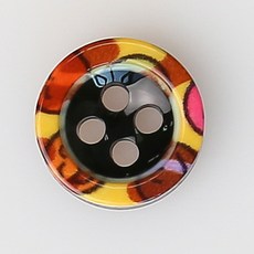 HR大鈕扣 Bisau NO7 鈕扣 11mm, 混合顏色, 12個