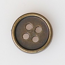 HR大鈕扣 Bisau NO4 鈕扣 11mm, 混合顏色, 12入