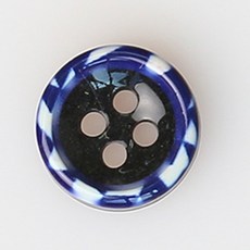 HR大鈕扣 Bisau NO11 鈕扣 11mm, 混合顏色, 12個