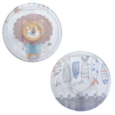 Block Mart 動物圖案風扇罩 2入, 隨機發貨