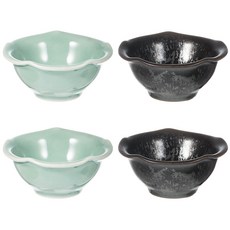 精壇正憲鎭花碗 小 青瓷 2入+黑釉 2入, 混色, 1套