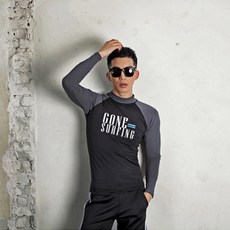 나야스타일 남성용 상의 비치웨어 몸매보정 자외선차단 커플 래쉬가드 수영복