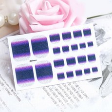 ARYKO 美甲亮片漸層腳趾甲貼紙組, QD046, 10套