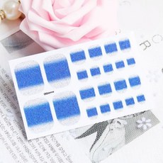 아리코 네일 반짝이 그라데이션 발톱 스티커 세트, QD034, 10세트