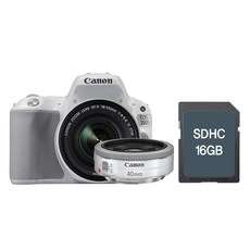 캐논EOS 200D DSLR BODY + 렌즈 EF-S 18-55 mm + 40 mm 화이트 + SD 16GB KIT