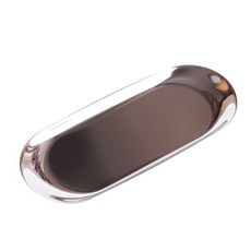 슈퍼식스 북유럽 도금 다용도 트레이 180mm, 실버, 1개