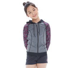 쿠기어드벤쳐 여아용 집업 래쉬가드 4종세트 KG-L659