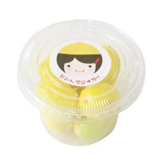 에이치씨엔 투명머핀컵 소 50p + 평면뚜껑 50p + 스티커 노랑모자걸 50p, 1세트