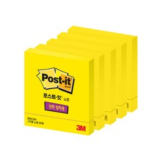 3M Post-it 利貼 3M 強力中型正方形便條紙 SSN, 懷舊黃, 5個