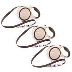 펫나인 반려동물 더블컬러 자동줄 3p, 다크브라운