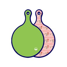 Roem Design Blue Edition 雙面圓形砧板 淺綠色, 粉紅玫瑰, 1個