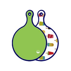 Roem Design Blue Edition 雙面圓形砧板 淺綠色, 硬質, 1個