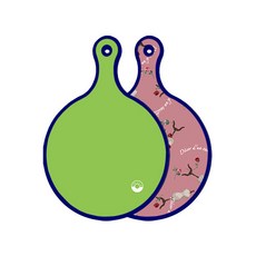 Roem Design Blue Edition 雙面圓形砧板 淺綠色, 紫色藝術夾, 1個