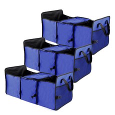 ANTS 可折疊可保溫保冰收納袋 3入, 藍色