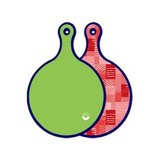 Roem Design Blue Edition 雙面圓形砧板 淺綠色, 長短色格紋, 1個