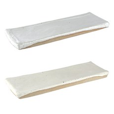 Design Docci 長方形長盤 山白土 釉白 + 霧面白, 1套, 盤子 2件