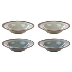 Design Docci Sainto 圓形翼碗 乳白色 2p + 淺綠色 2p, 混合顏色, 1套