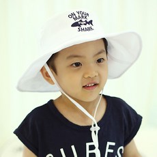 MUXUE 孩童鯊魚圖案鬆緊綁帶漁夫帽