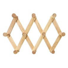 森林愛原木伸縮衣架 大型, 混色, 1個