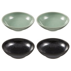 正談正憲鎭餐具 大 青瓷 2個+黑釉 2個, 混色, 1套