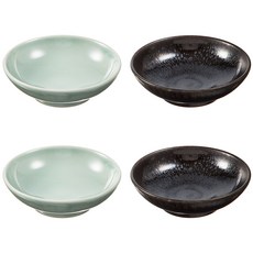 Jeongdam Jeong Heon-jin Changi Soy 青瓷 2p + 黑油 2p, 混色, 1套