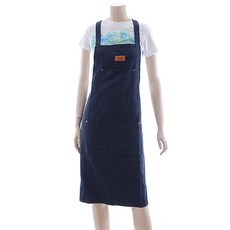 Great Mom 純棉丹寧圍裙, 1個, 深藍色